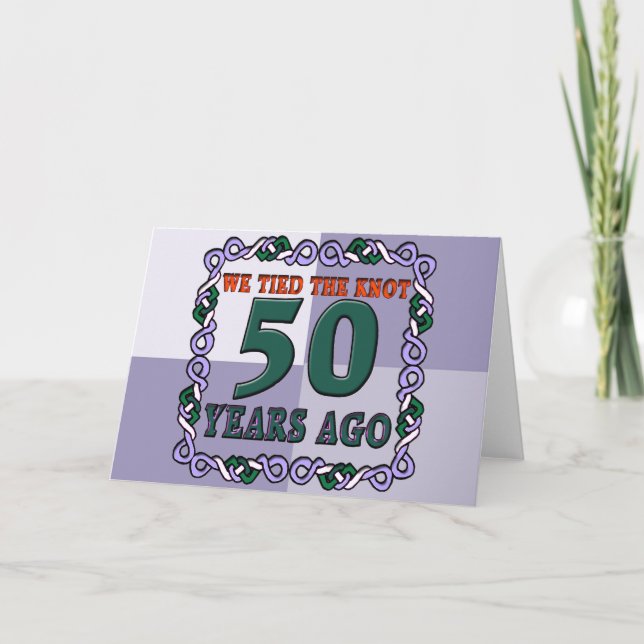 50th Wedding Anniversary Gifts Card (Front)