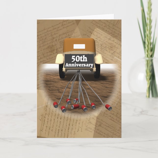50th Wedding Anniversary Gifts Card (Front)