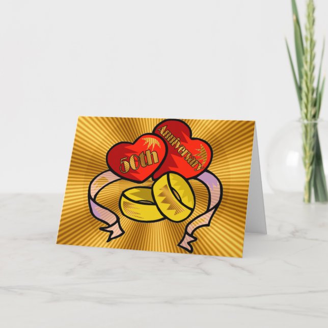 50th Wedding Anniversary Gifts Card (Front)
