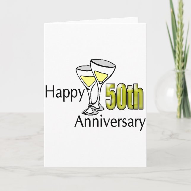 50th Wedding Anniversary Gifts Card (Front)