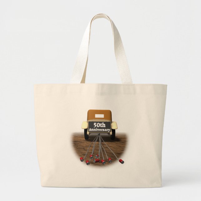 50th Wedding Anniversary Gifts Large Tote Bag (Front)