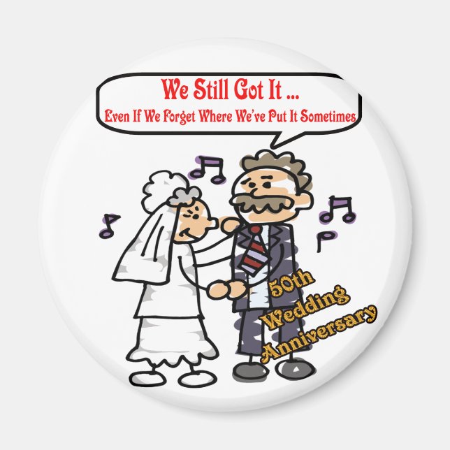 50th Wedding Anniversary Gifts Magnet (Front)