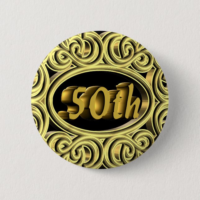 50th Wedding Anniversary Gifts Pinback Button (Front)