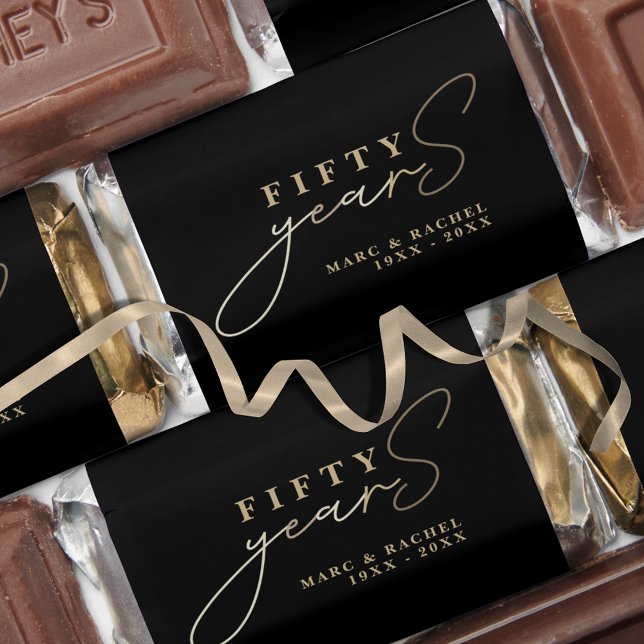 50th Wedding Anniversary Gold Black Favors (Creator Uploaded)