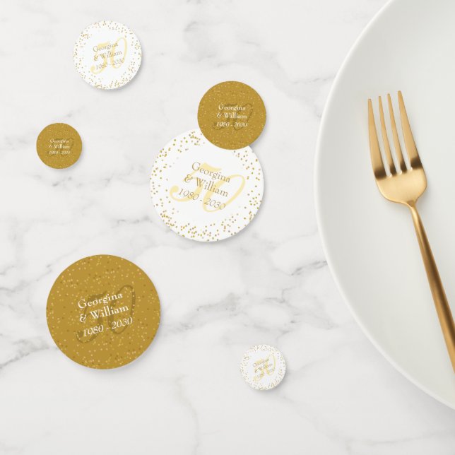 50th Wedding Anniversary Gold Dust Confetti (Group)
