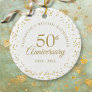 50th Wedding Anniversary Gold Dust Confetti Ceramic Ornament
