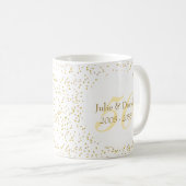50th Wedding Anniversary Gold Dust Confetti Coffee Mug (Front Right)