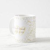 50th Wedding Anniversary Gold Dust Confetti Coffee Mug (Front Left)