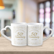 50th Wedding Anniversary Gold Dust Confetti Coffee Mug Set at Zazzle