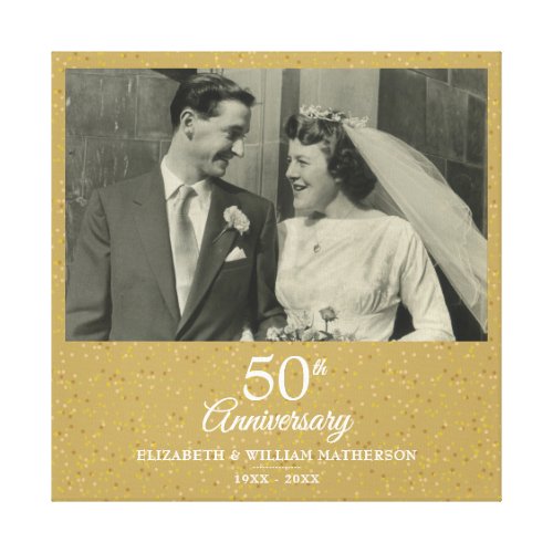 50th Wedding Anniversary Gold Dust Confetti Photo