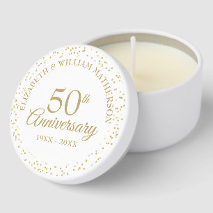 50th Wedding Anniversary Gold Dust Mini Candle Favors