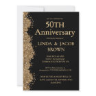 50th Wedding Anniversary Gold Faux Glitter 