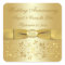 50th Wedding Anniversary Gold Floral Sticker