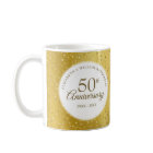 50th Wedding Anniversary Gold Foil Hearts Confetti