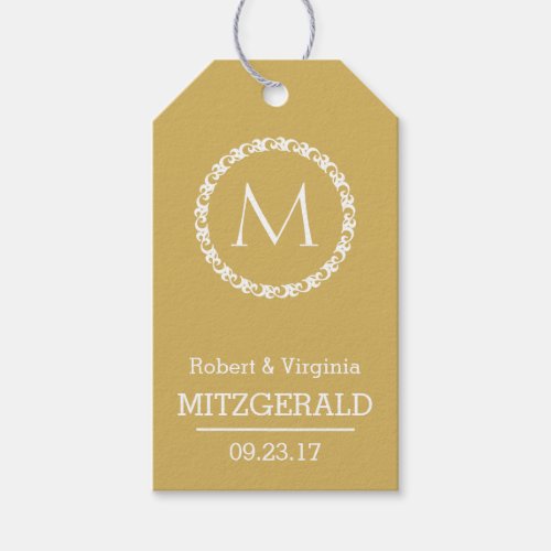 50th Wedding Anniversary Gold Guest Favor Gift Tags