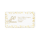 50th Wedding Anniversary Gold Hearts Address