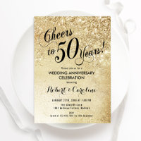 50th Wedding Anniversary Gold