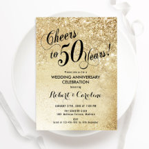 50th Wedding Anniversary Gold