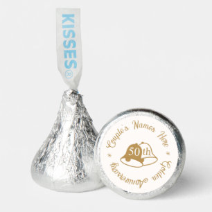 50th Wedding Anniversary Golden Bells Personalized Hershey®'s Kisses®