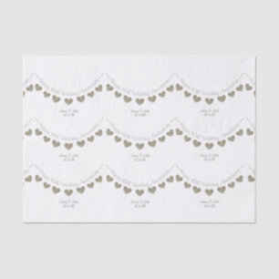 50th Wedding anniversary golden heart tissue paper