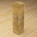 50th Wedding Anniversary Golden Medallion Wine Box<br><div class="desc">The 50th wedding anniversary marked by precious gold, deserves a heart medallion on a lovely wine box. I am also available for custom illustrations specially and unique made for you, just message me and I'll get right back!</div>