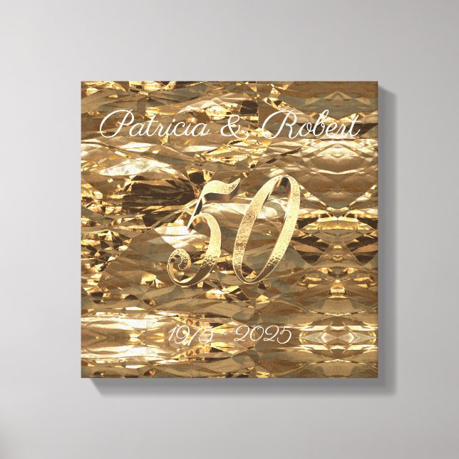 50th Wedding Anniversary Golden Wedding Canvas Print (Front)