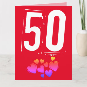 50TH WEDDING ANNIVERSARY GREETING BIG CARD