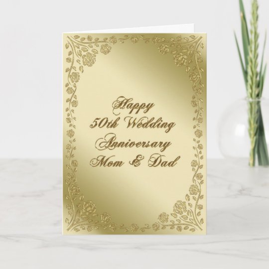 50th Wedding  Anniversary  Greeting  Card  Zazzle com