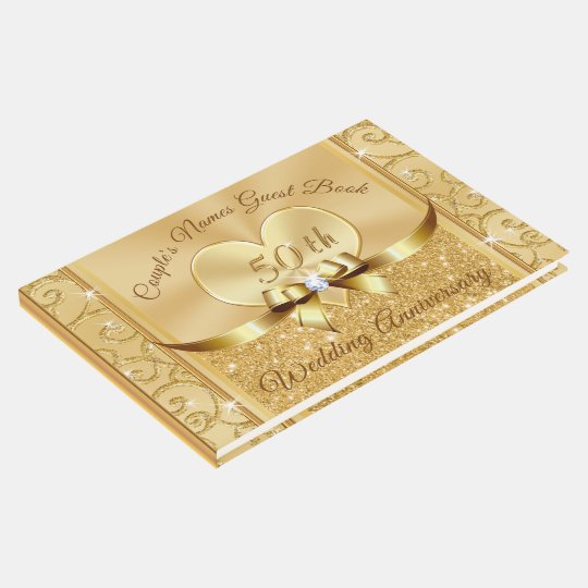 50th Wedding Anniversary Guest Book Personalized