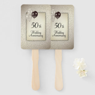 50th Wedding Anniversary Hand Fan