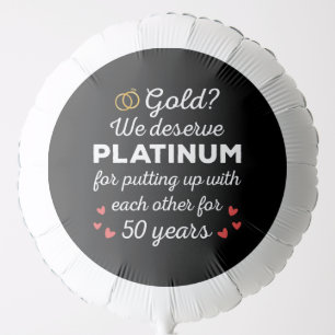50th Wedding Anniversary I - Gold Funny Couple Balloon