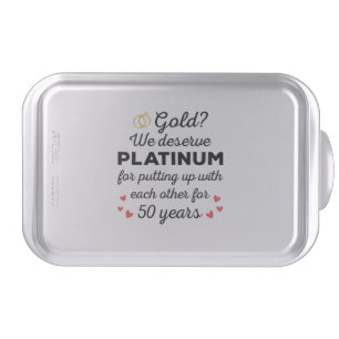 50th Wedding Anniversary I - Gold Funny Couple Cake Pan