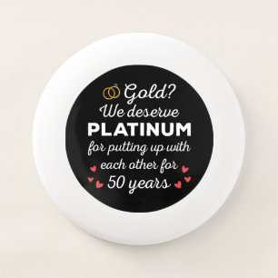 50th Wedding Anniversary I - Gold Funny Couple Wham-O Frisbee