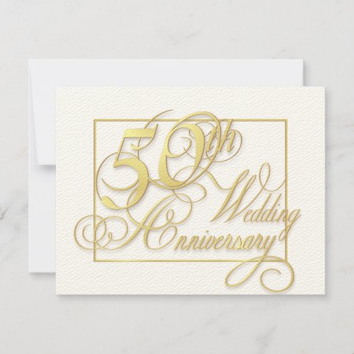 50th Wedding Anniversary - Inexpensive Invitations