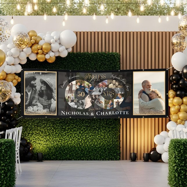 50th Wedding Anniversary Infinity Photo Collage Banner (50th Wedding Anniversary Infinity Photo Collage Banner)