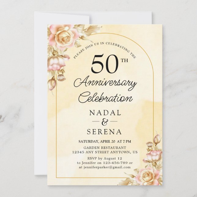 50th Wedding Anniversary Invitation (Front)