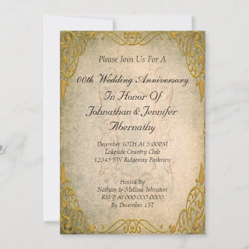 50th Wedding Anniversary Invitation