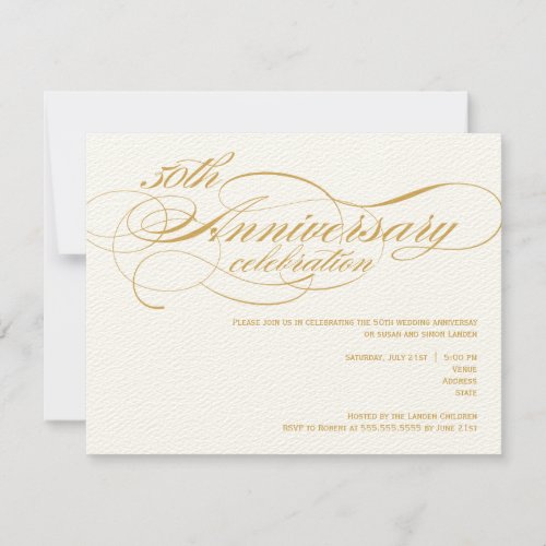 50th Wedding Anniversary Invitation