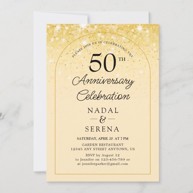 50th Wedding Anniversary Invitation (Front)