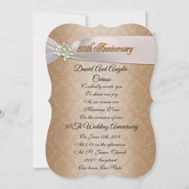 50th Wedding Anniversary Invitation (Front)