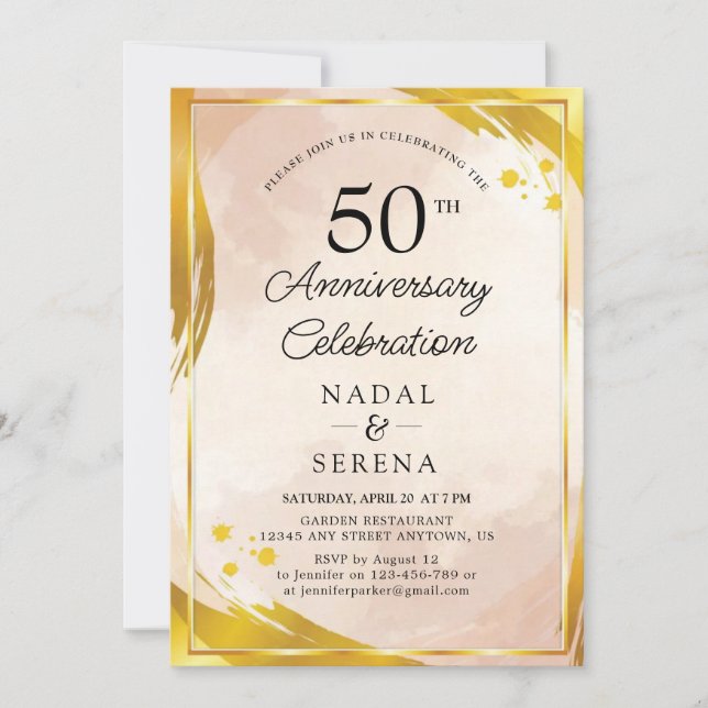 50th Wedding Anniversary Invitation (Front)