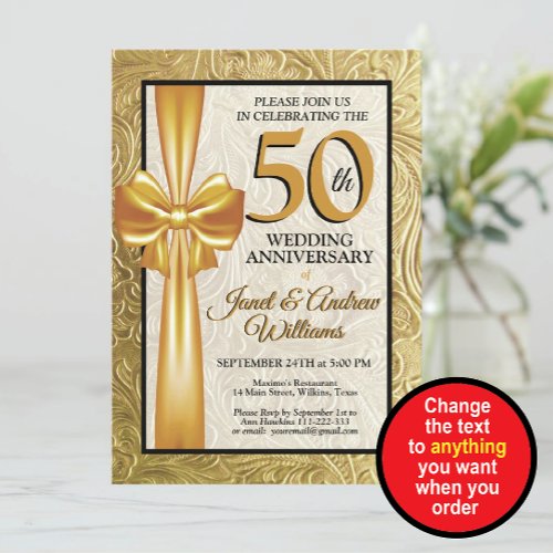 50th wedding anniversary Invitation