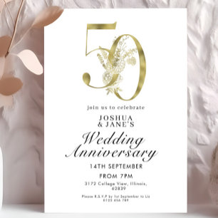 50th Wedding Anniversary  Invitation