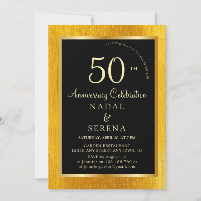 50th Wedding Anniversary Invitation (Front)