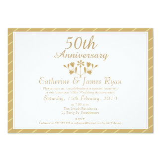  50th  Wedding  Anniversary  Invitations  Zazzle