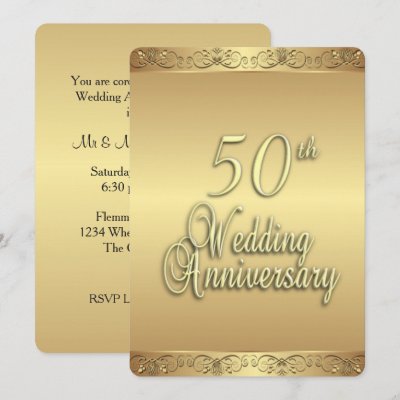 50th Wedding Anniversary Invitation