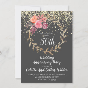 50th Wedding Anniversary Invitation