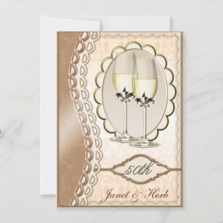 50th Wedding anniversary invitation announcement