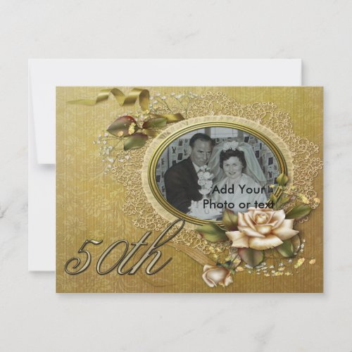 50th Wedding anniversary invitation announcement
