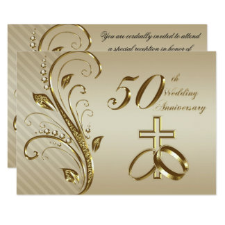 50th Wedding Anniversary Invitation Card